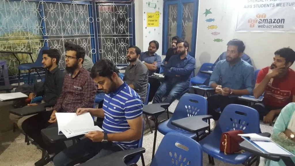 Students in an early Sherdil IT Academy classroom, 2017