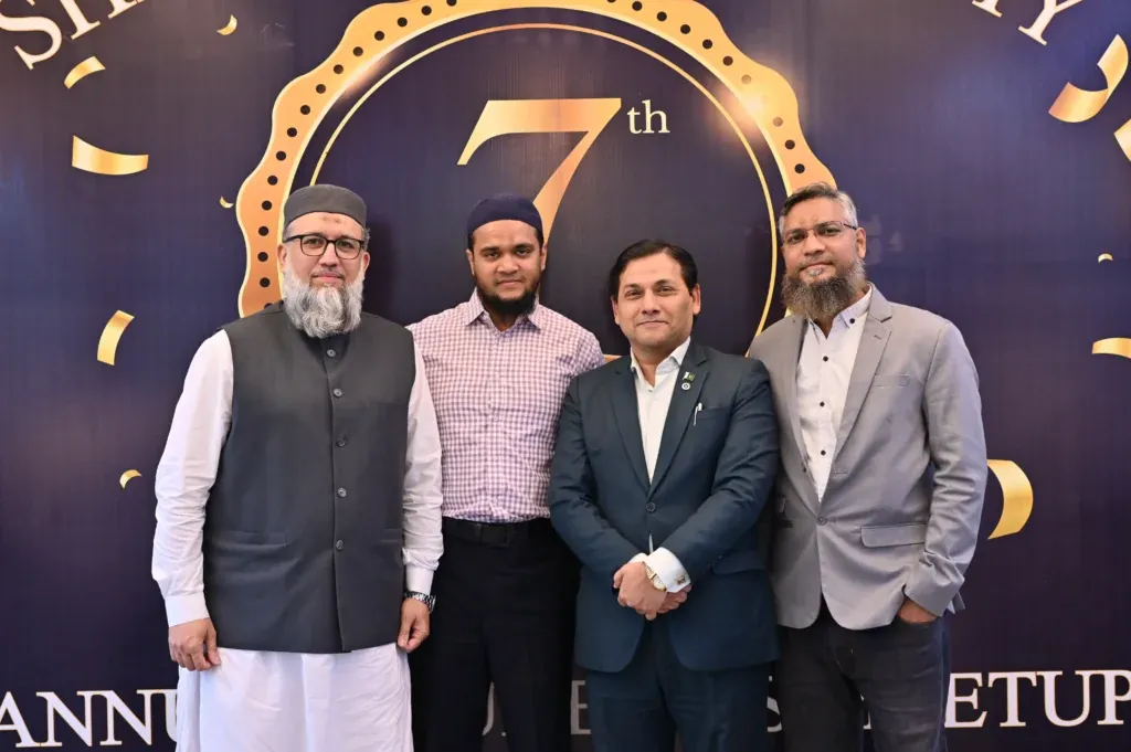 Guests posing on stage at the Sherdil 7th Anniversary Meetup 2024