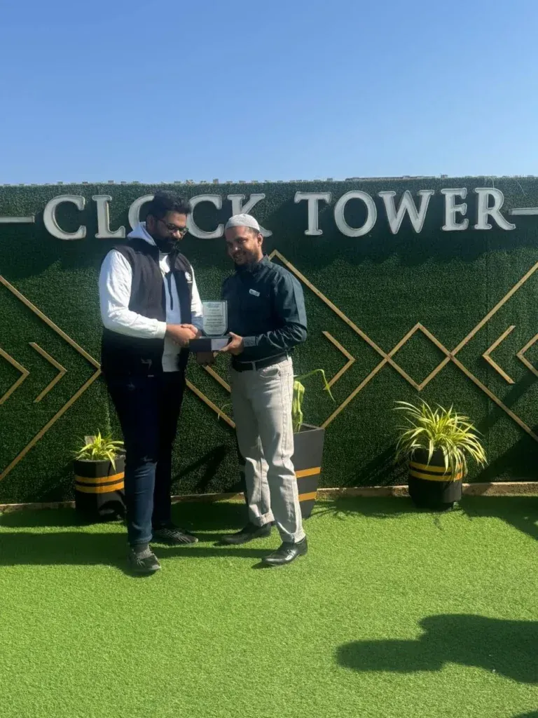 Award handover on the Clock Tower rooftop, Sherdil Annual Lunch 2024