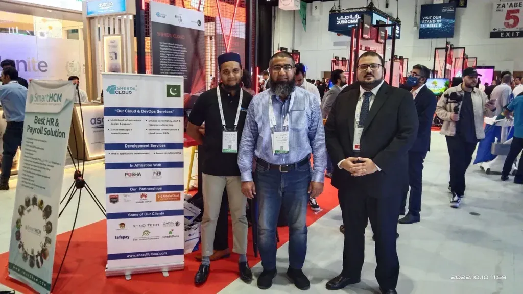Sherdil team at their stand, GITEX Dubai 2022