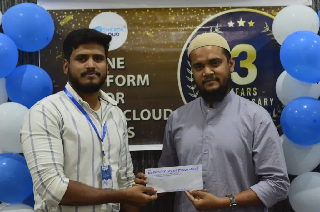 Certificate handover at the Sherdil Annual Dinner 2022