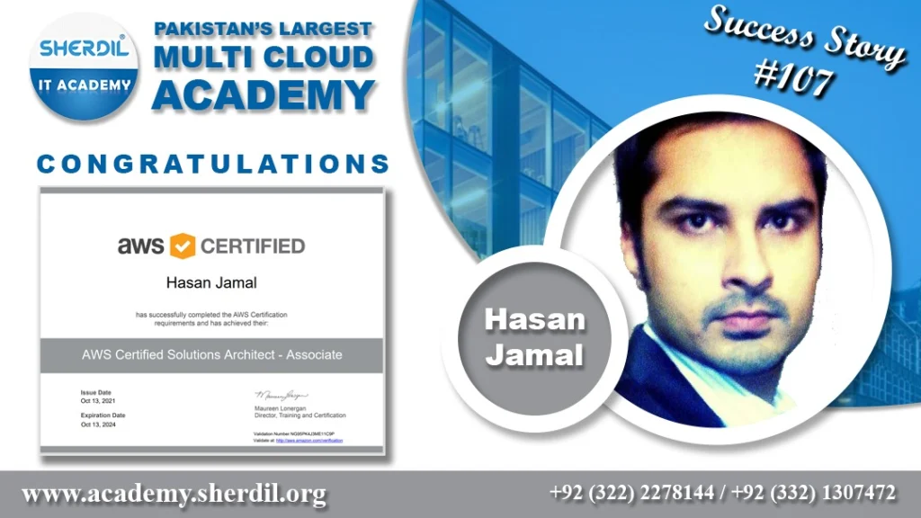 Sherdil IT Academy success story: Hasan Jamal, AWS Certified Solutions Architect – Associate