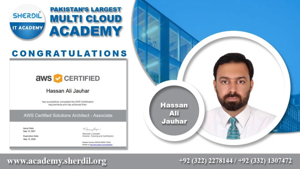 Sherdil IT Academy success story: Hassan Ali Jauhar, AWS Certified Solutions Architect – Associate