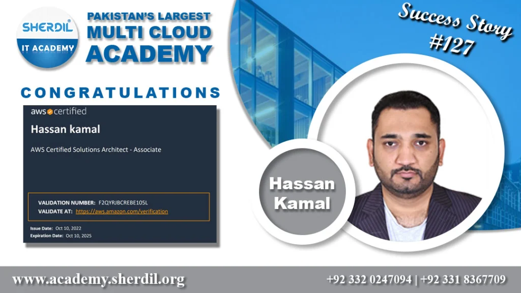 Sherdil IT Academy success story: Hassan Kamal, AWS Certified Solutions Architect – Associate
