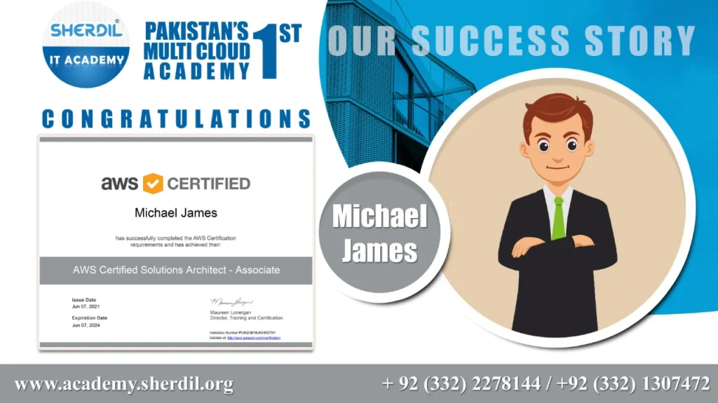 Sherdil IT Academy success story: Michael James, AWS Certified Solutions Architect – Associate