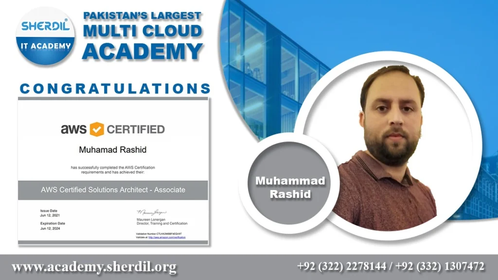Sherdil IT Academy success story: Muhammad Rashid, AWS Certified Solutions Architect – Associate