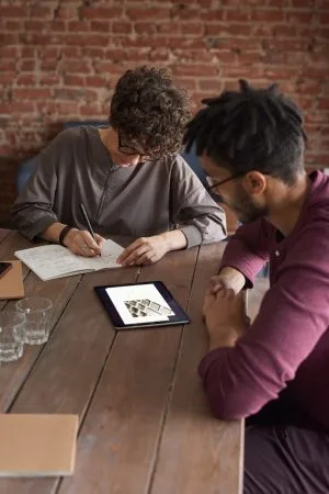 Man with iPad