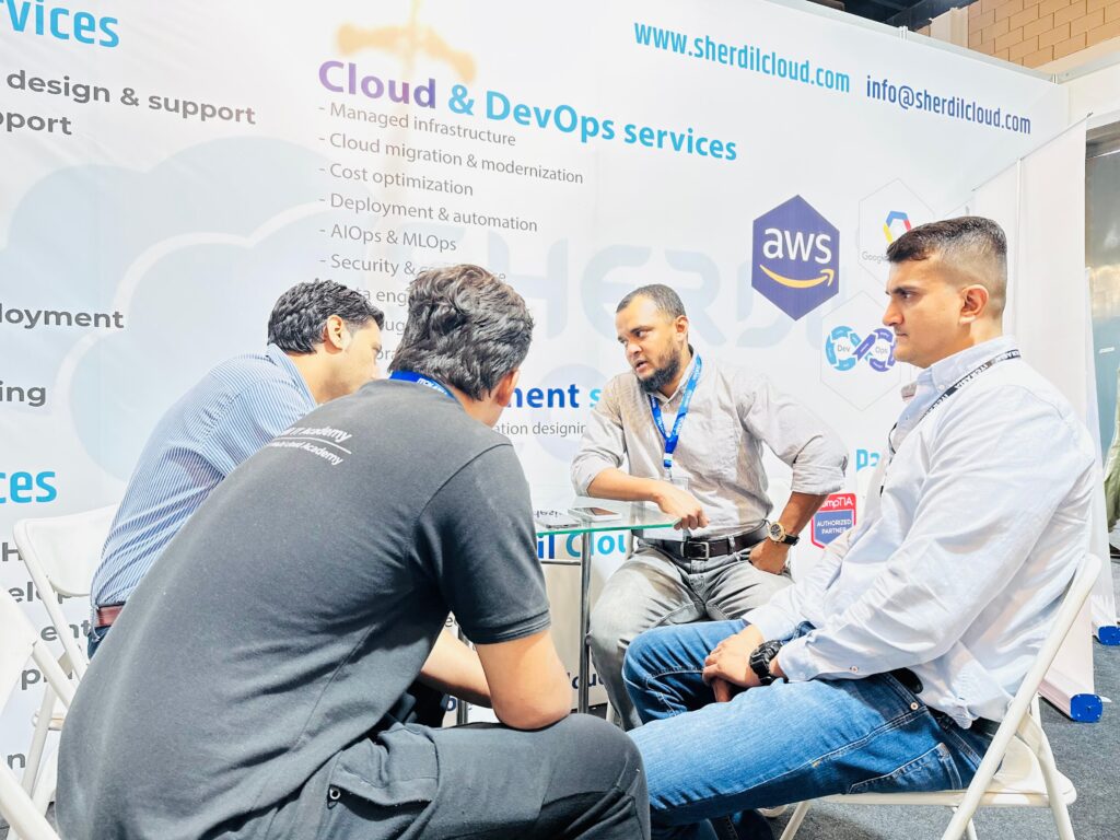 Seated discussion in the Sherdil Cloud and DevOps services area, ITCN Asia 2026